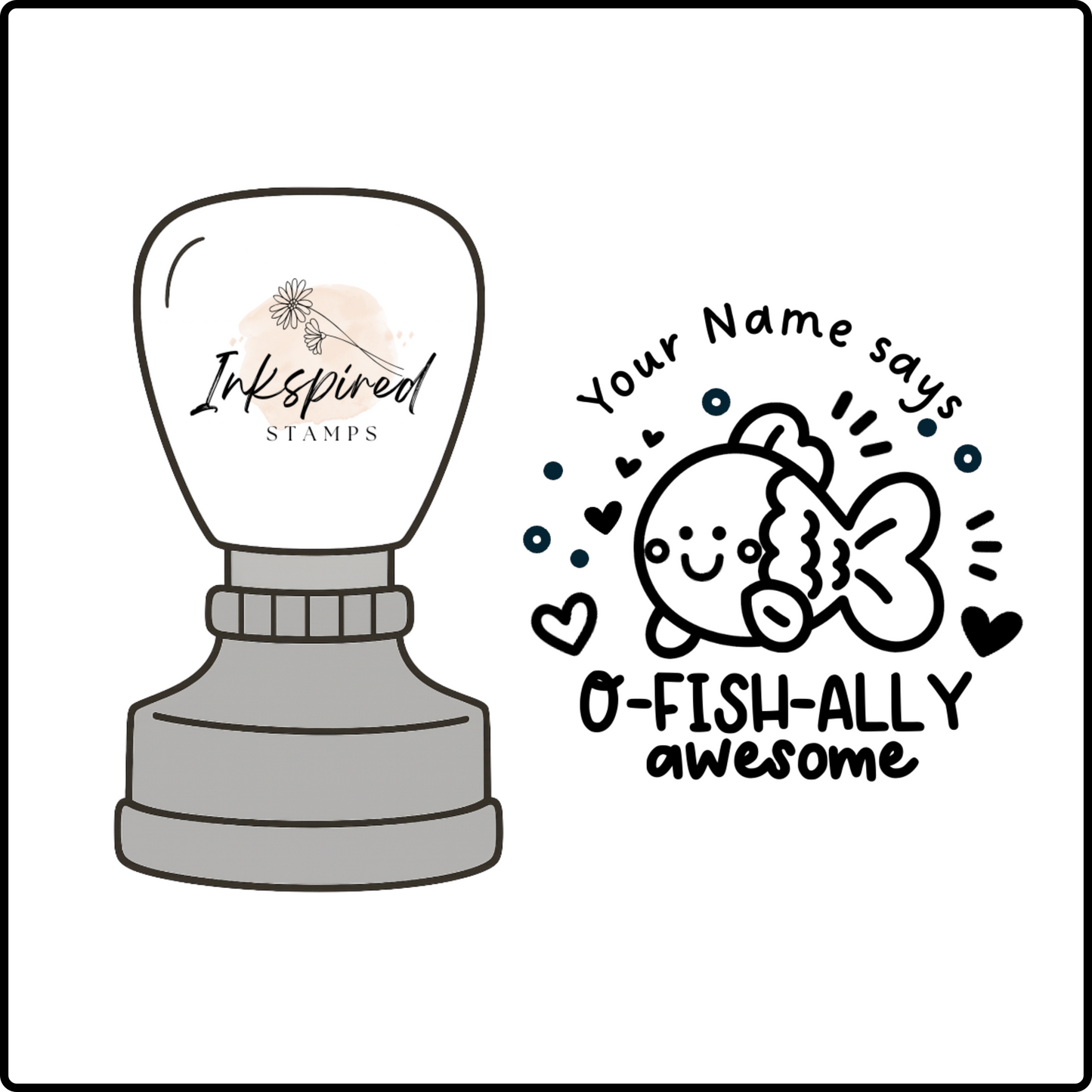 O-Fish-Ally Awesome Personalised Stamp
