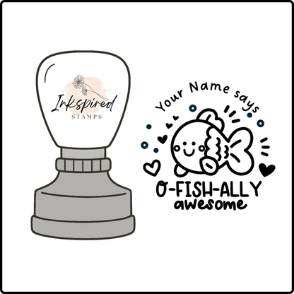 O-Fish-Ally Awesome Personalised Stamp