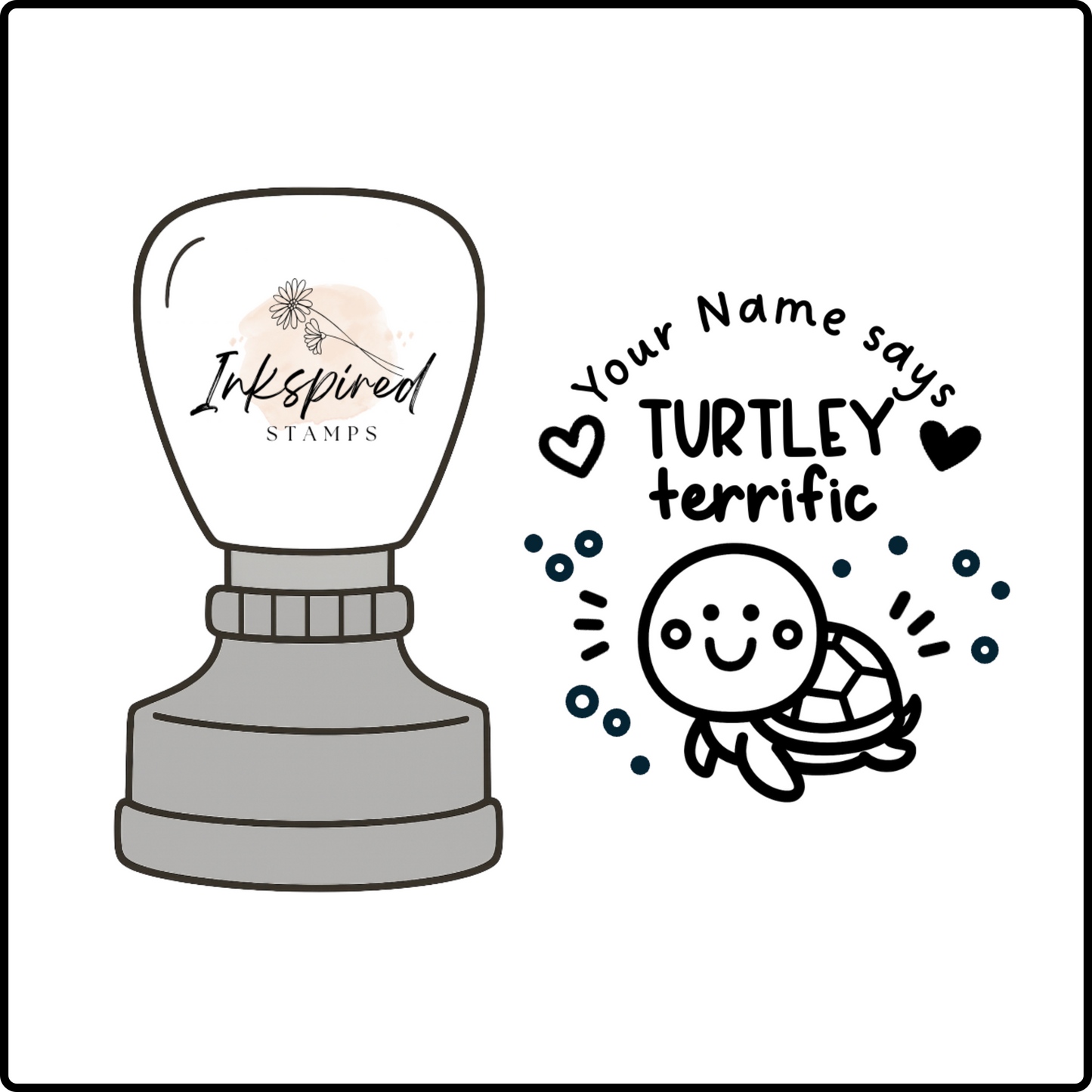 Turtley Terrific Personalised Stamp