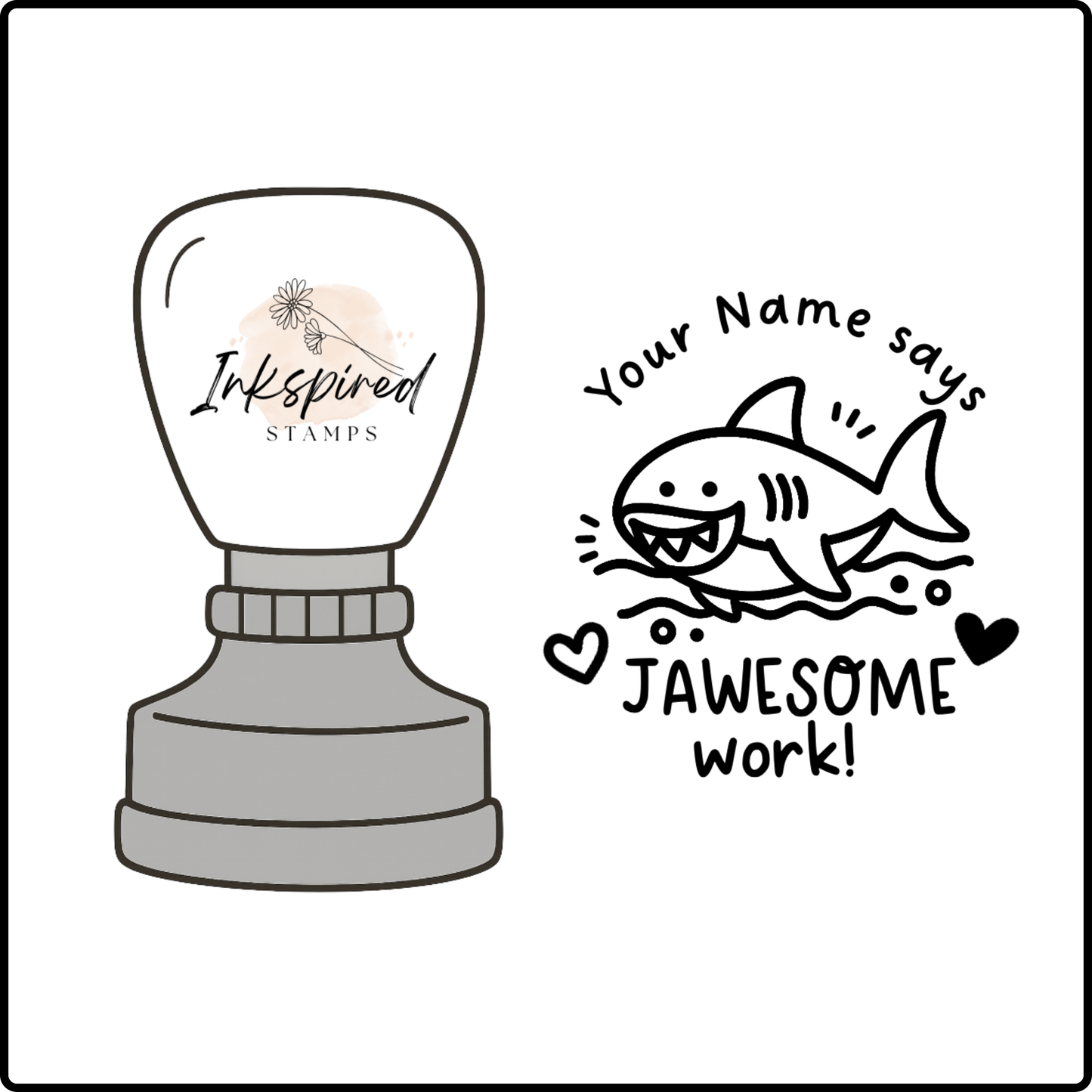 Jawesome Work Personalised Stamp