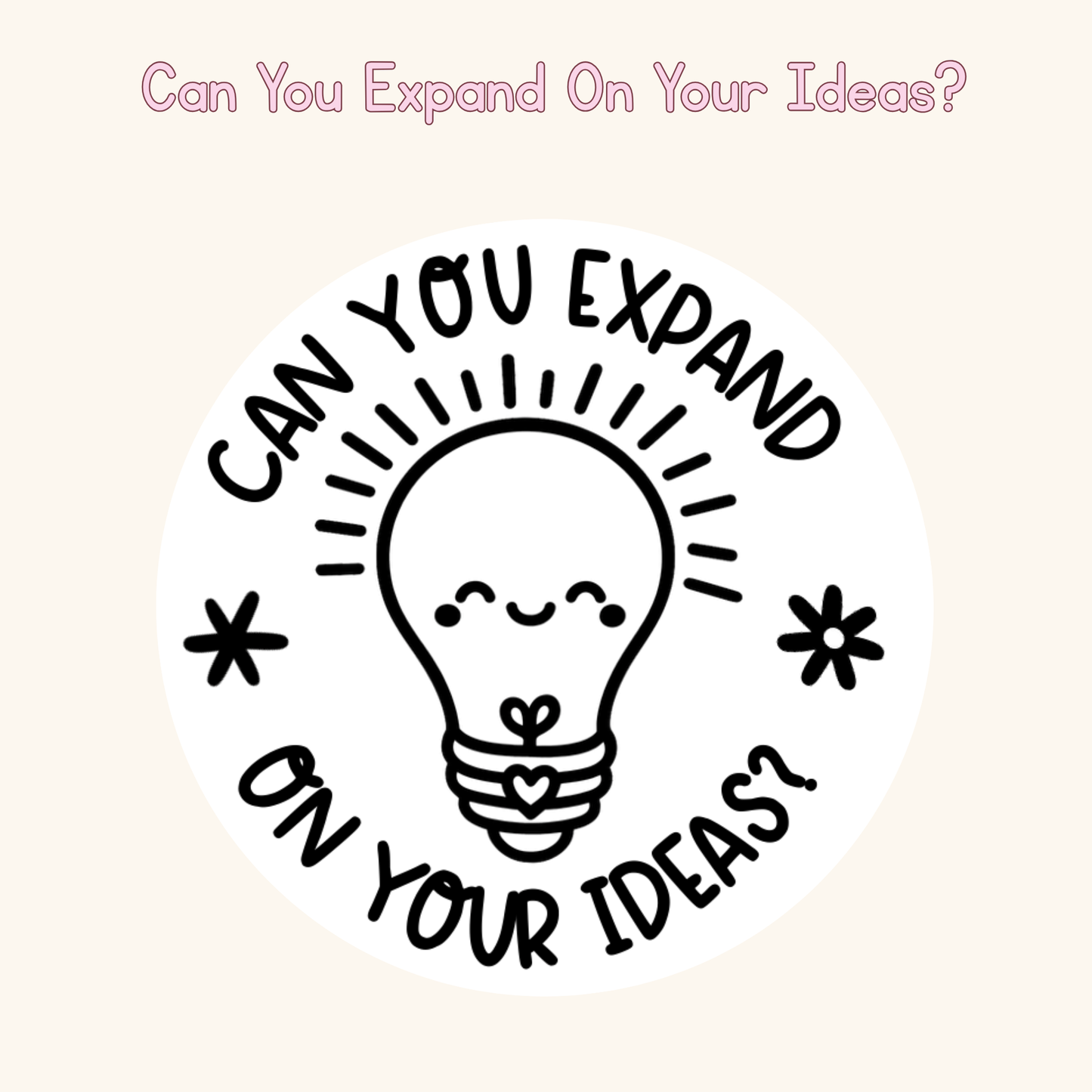 Can You Expand On Your Ideas? Stamp