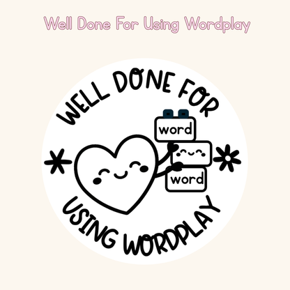 Well Done For Using Wordplay Stamp