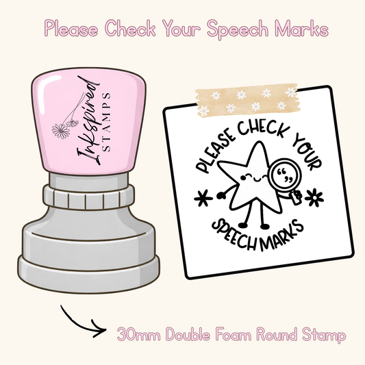 Please Check Your Speech Marks Stamp