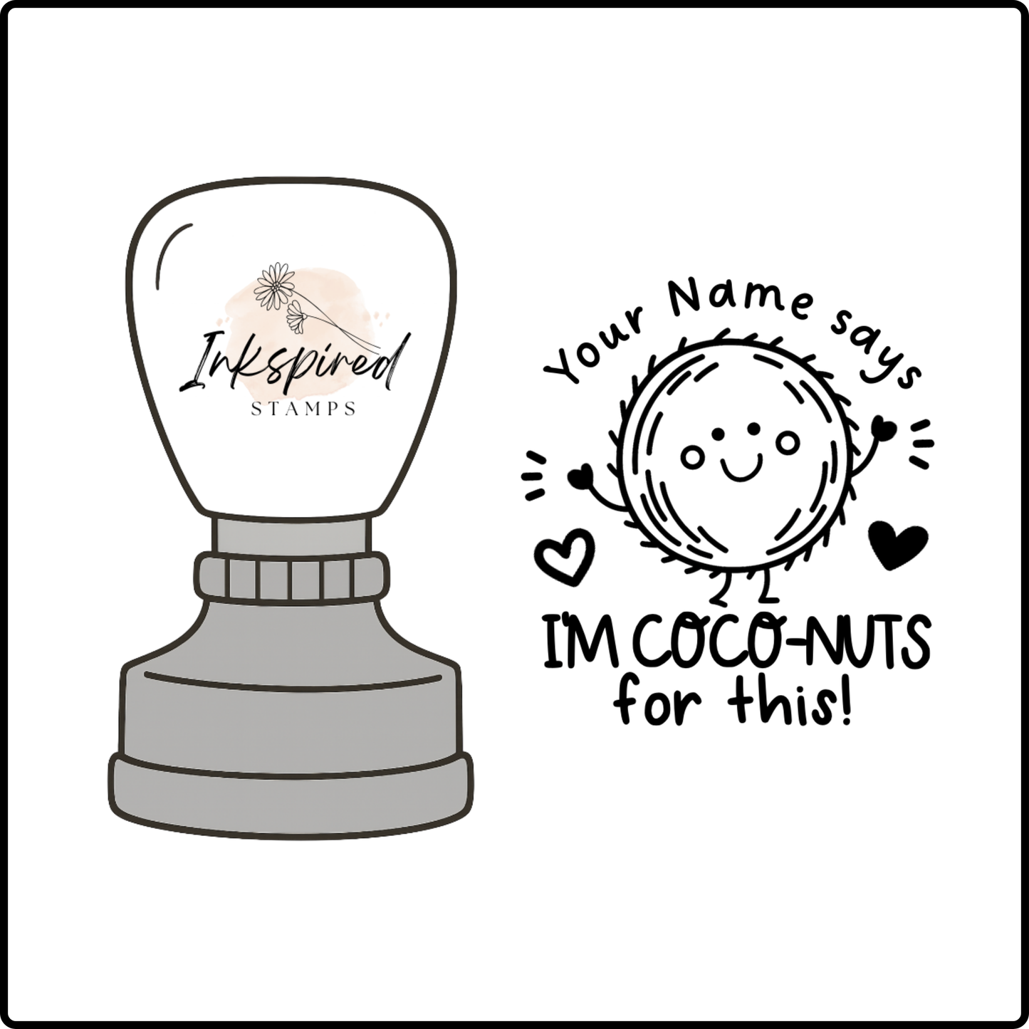 I'm Coconuts for This Personalised Stamp