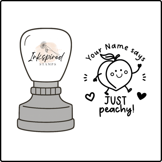 Just Peachy Personalised Stamp