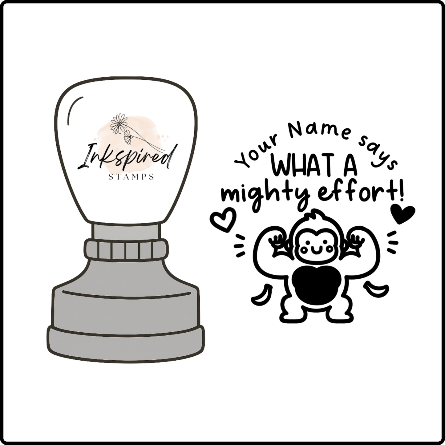 What a Mighty Effort Personalised Stamp