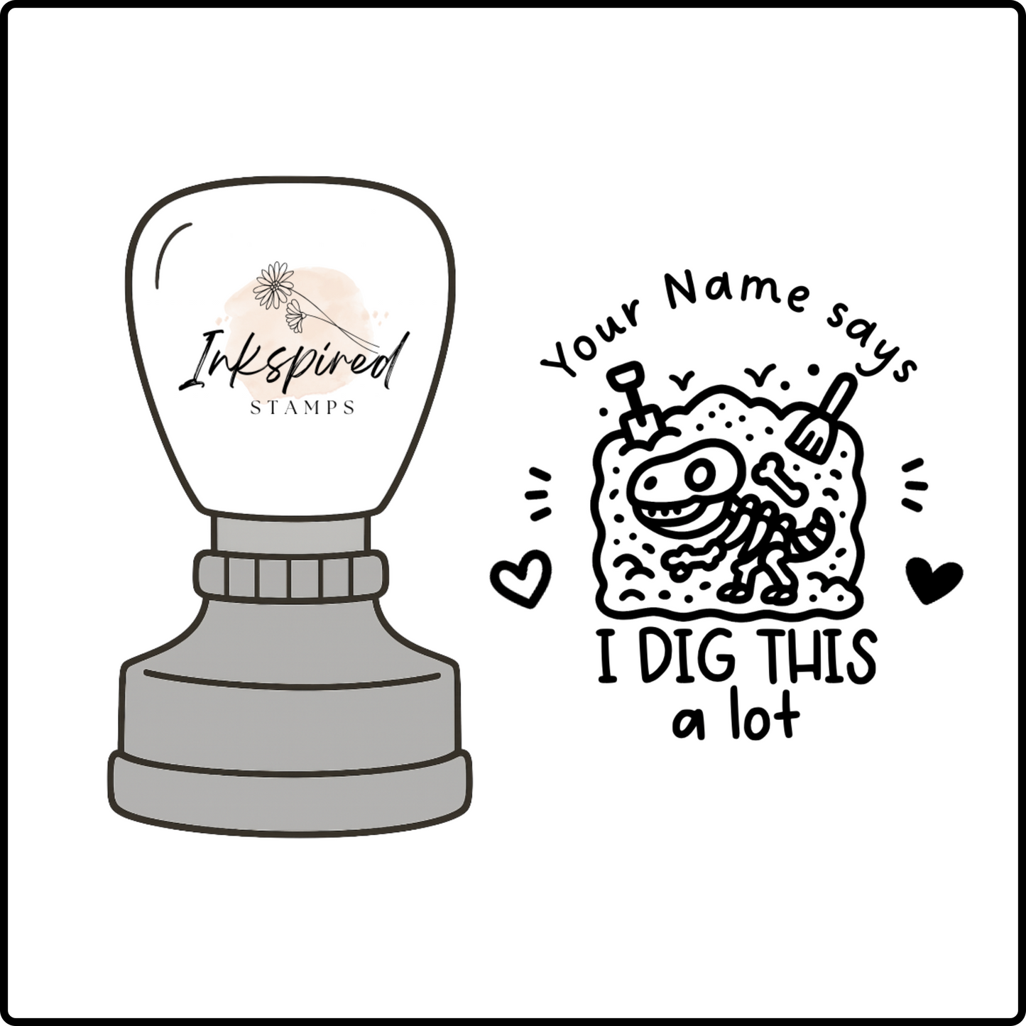 I Dig This A Lot Personalised Stamp