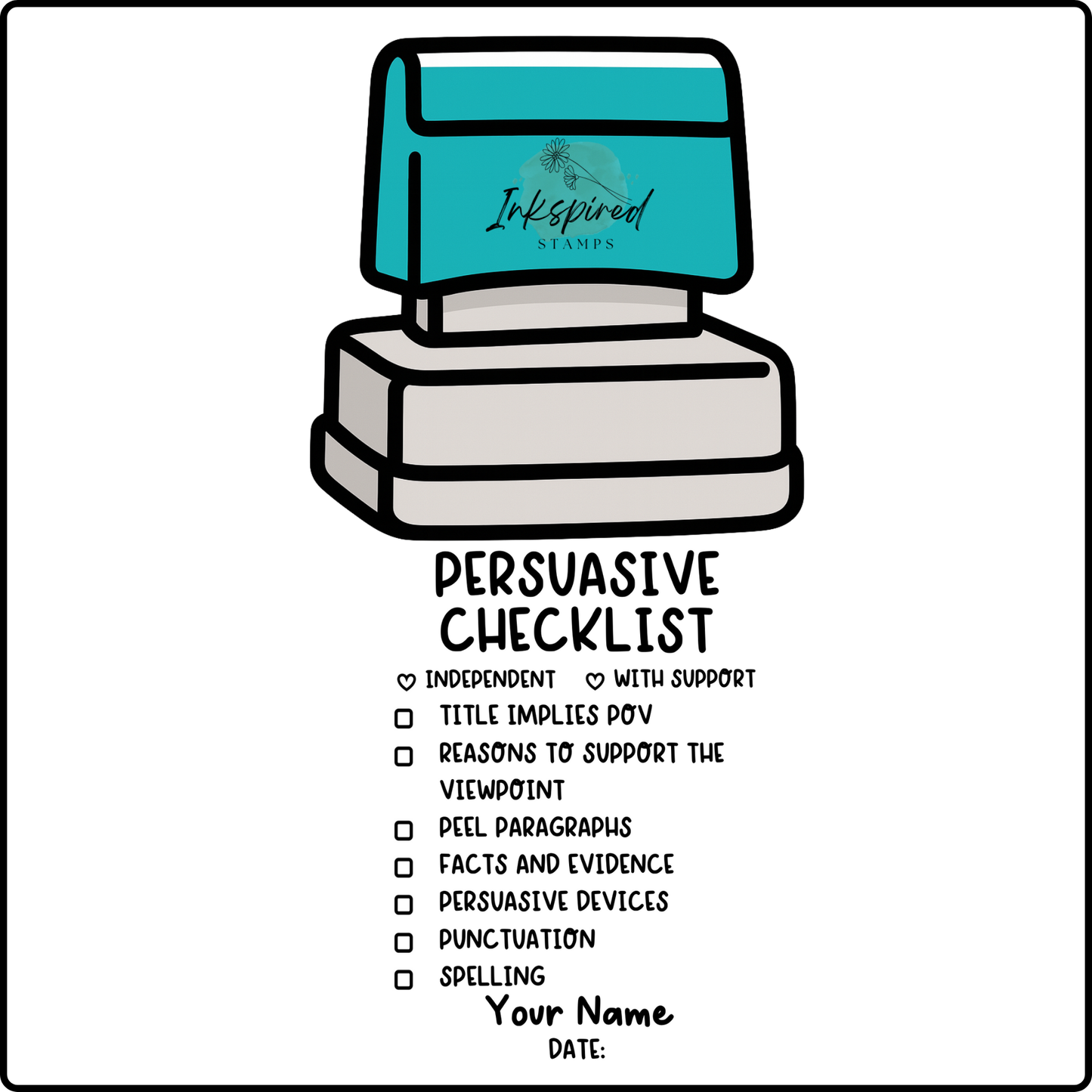 Persuasive Writing Checklist Upper Years Stamp