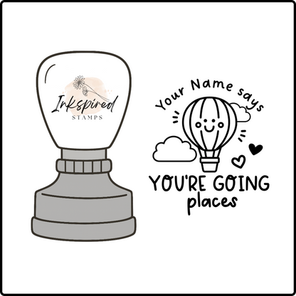 You're Going Places Personalised Stamp