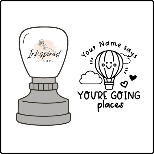 You're Going Places Personalised Stamp