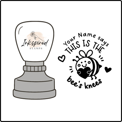 This is the Bee's Knees Personalised Stamp