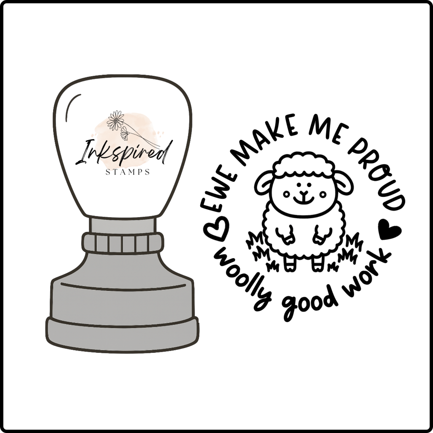 Ewe Make Me Proud - Woolly Good Work Stamp