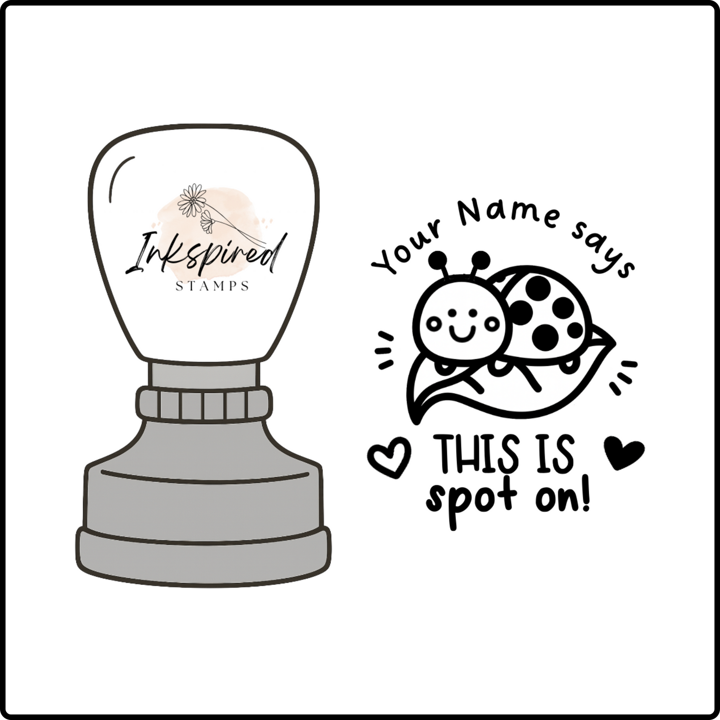 This is Spot On Personalised Stamp