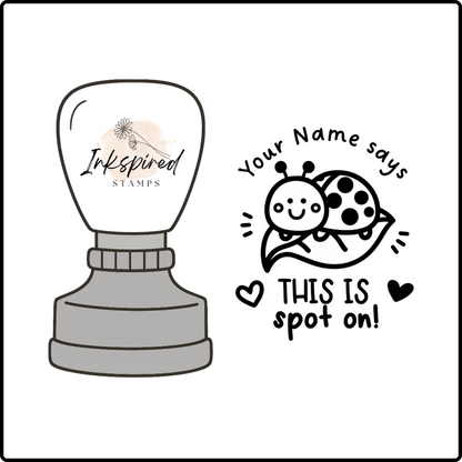 This is Spot On Personalised Stamp