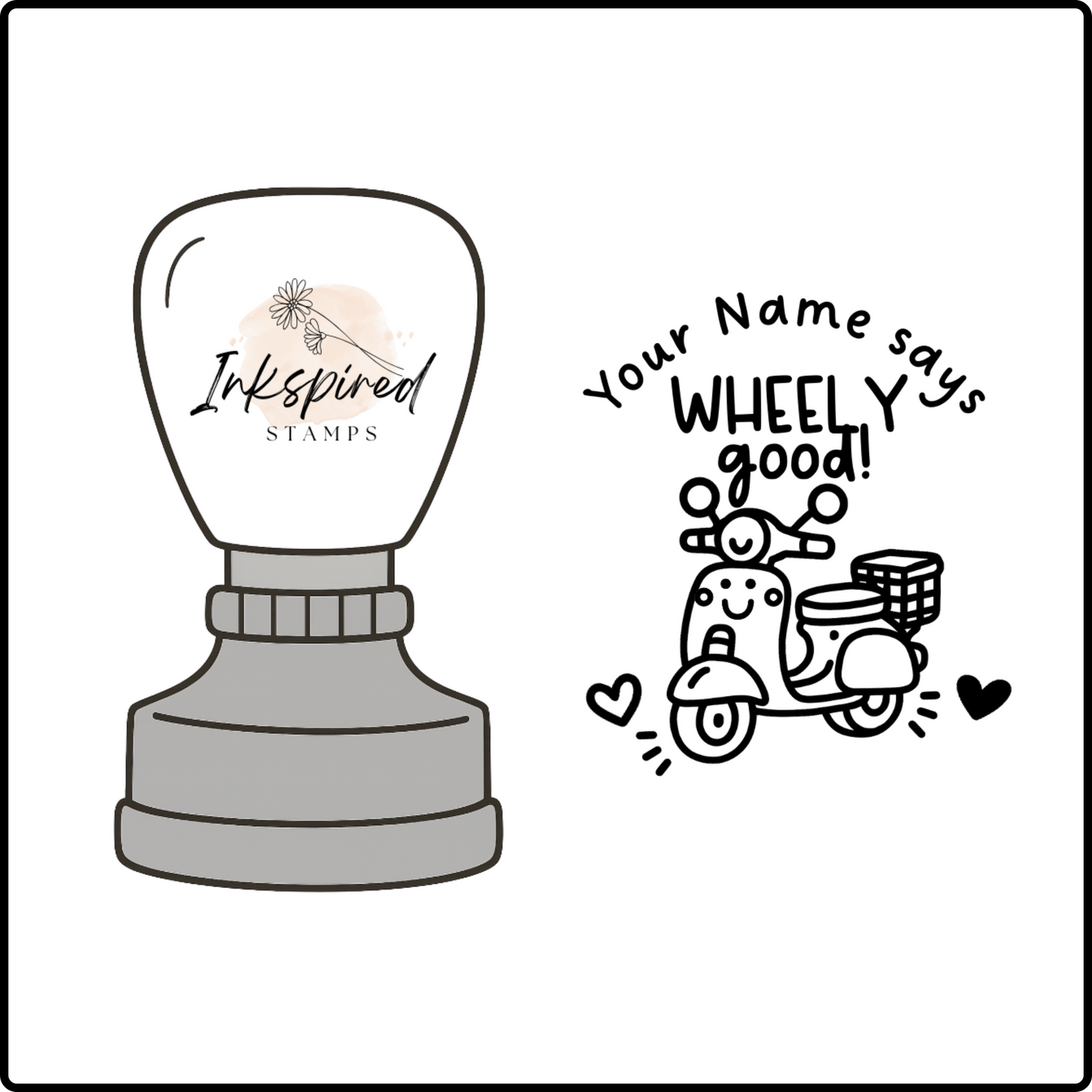 Wheely Good Personalised Stamp
