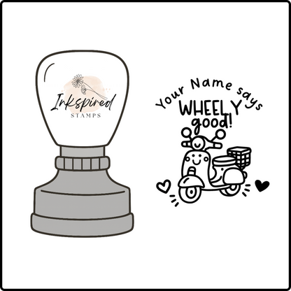 Wheely Good Personalised Stamp