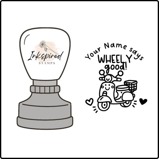 Wheely Good Personalised Stamp