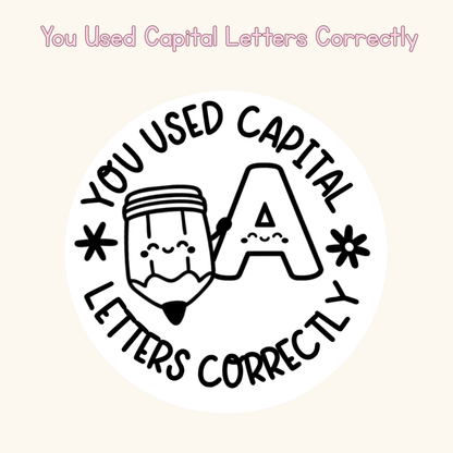 You Used Capital Letters Correctly Stamp