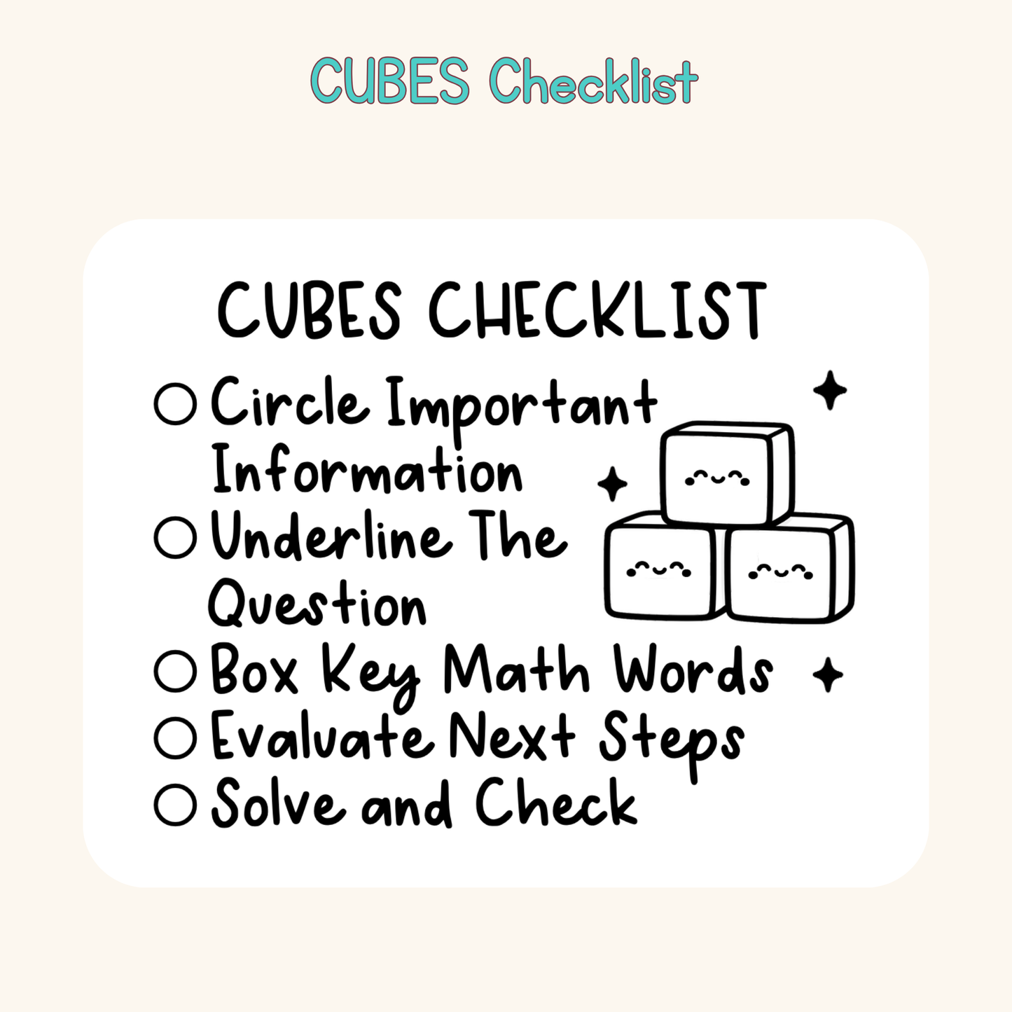 CUBES Checklist