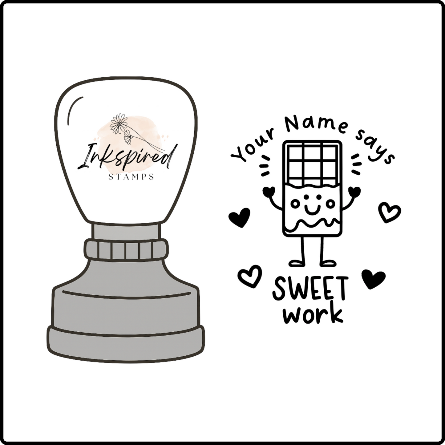 Sweet Work Personalised Stamp
