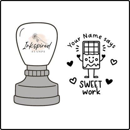 Sweet Work Personalised Stamp