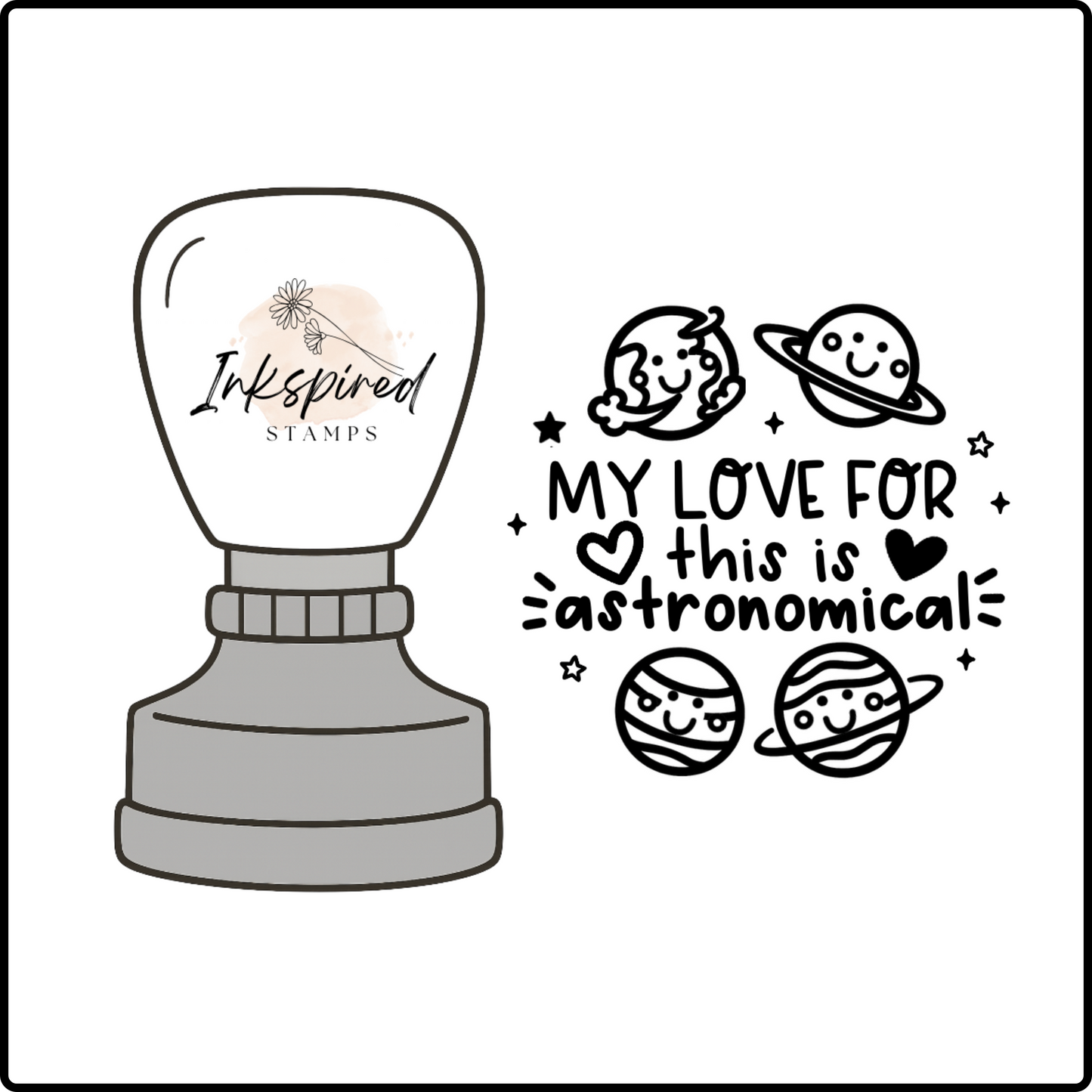 My Love For This is Astronomical Stamp