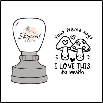 I Love This So Mush Personalised Stamp