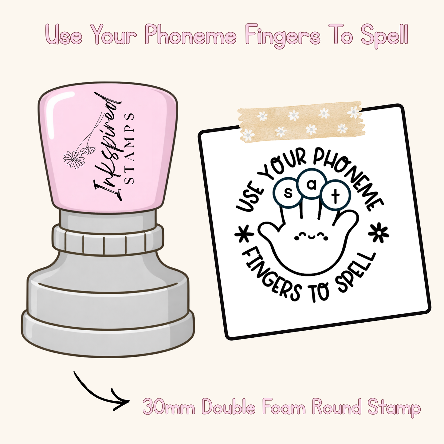 Use Your Phoneme Fingers To Spell Stamp