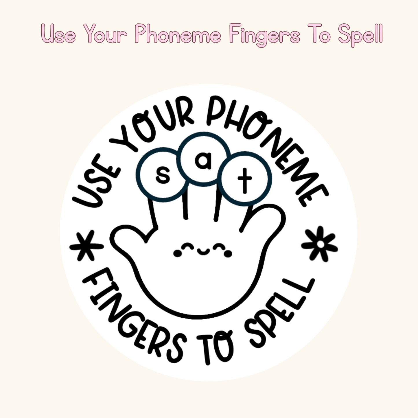 Use Your Phoneme Fingers To Spell Stamp