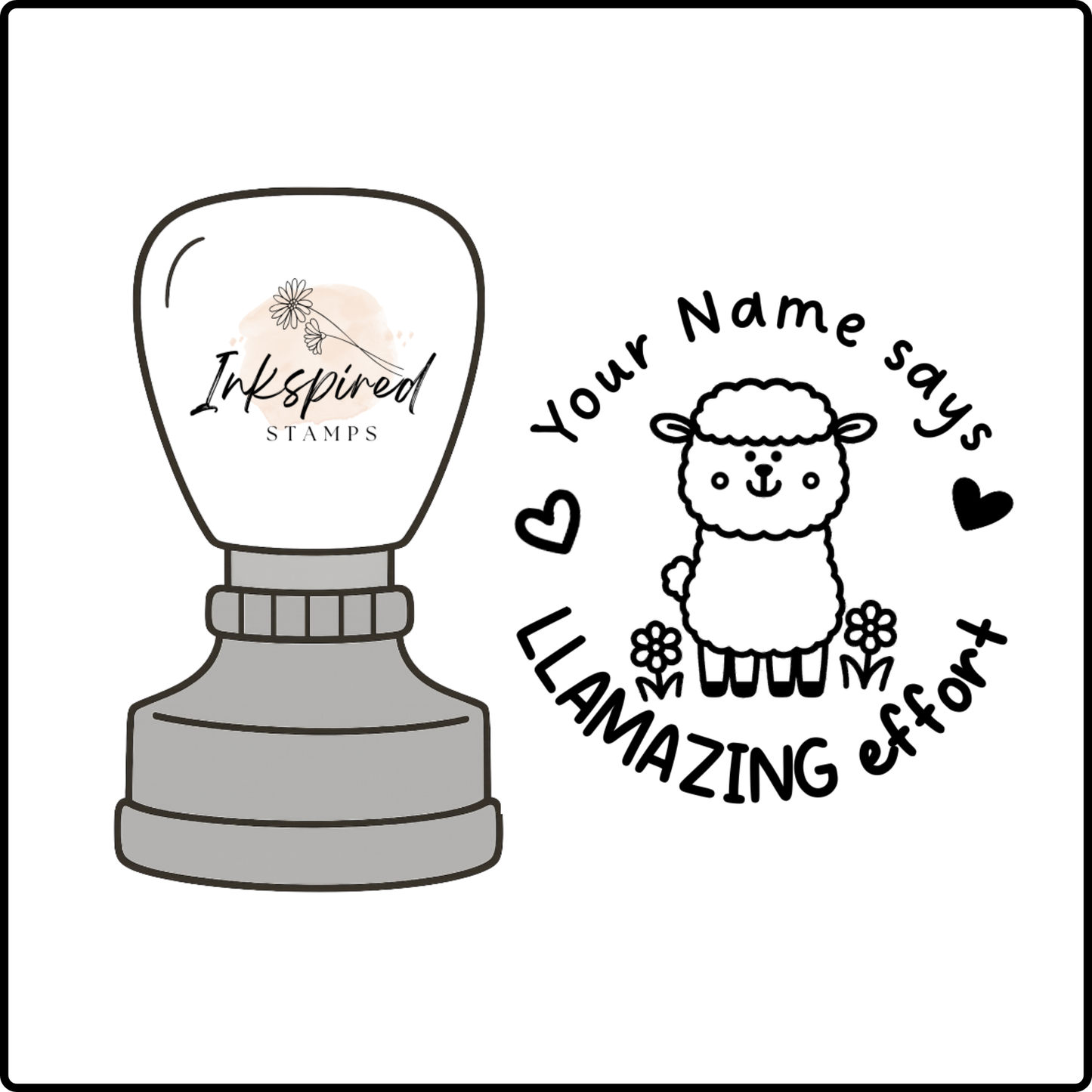 Llamazing Effort Personalised Stamp