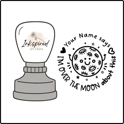 I'm Over the Moon About This Personalised Stamp