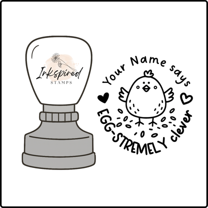 Egg-stremely Clever Personalised Stamp