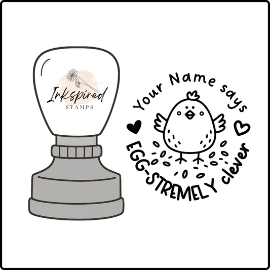 Egg-stremely Clever Personalised Stamp