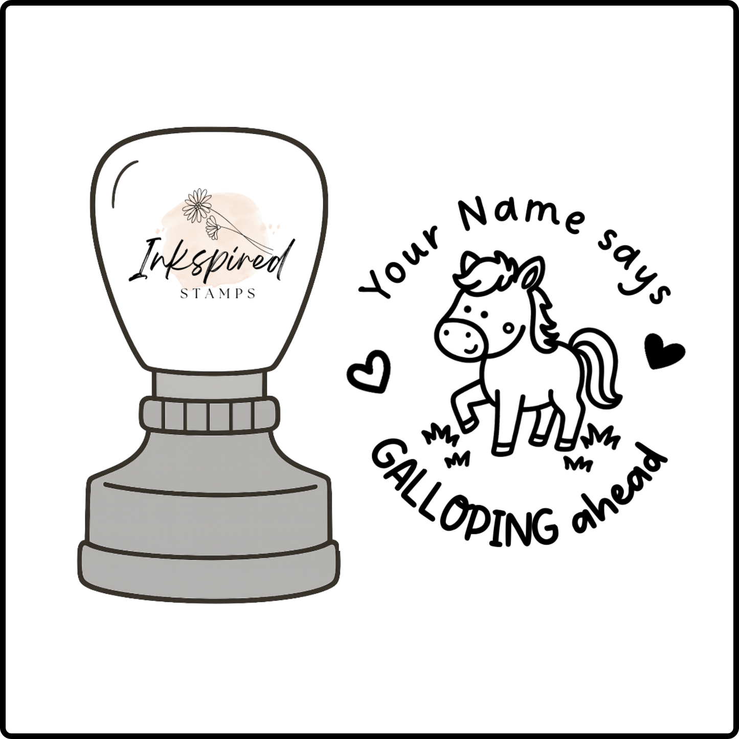 Galloping Ahead Personalised Stamp