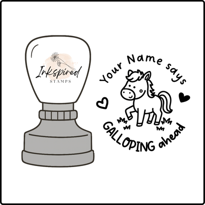 Galloping Ahead Personalised Stamp