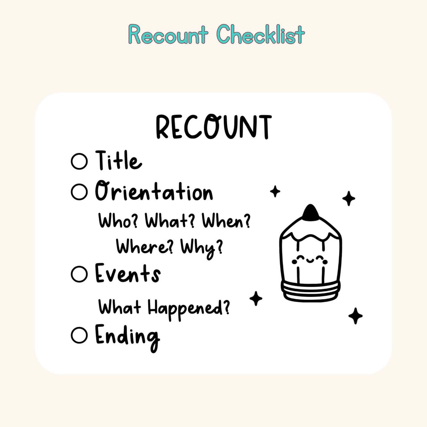 Recount Checklist