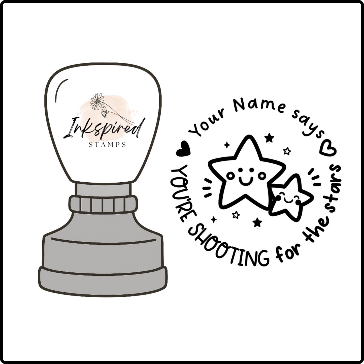 You're Shooting for the Stars Personalised Stamp