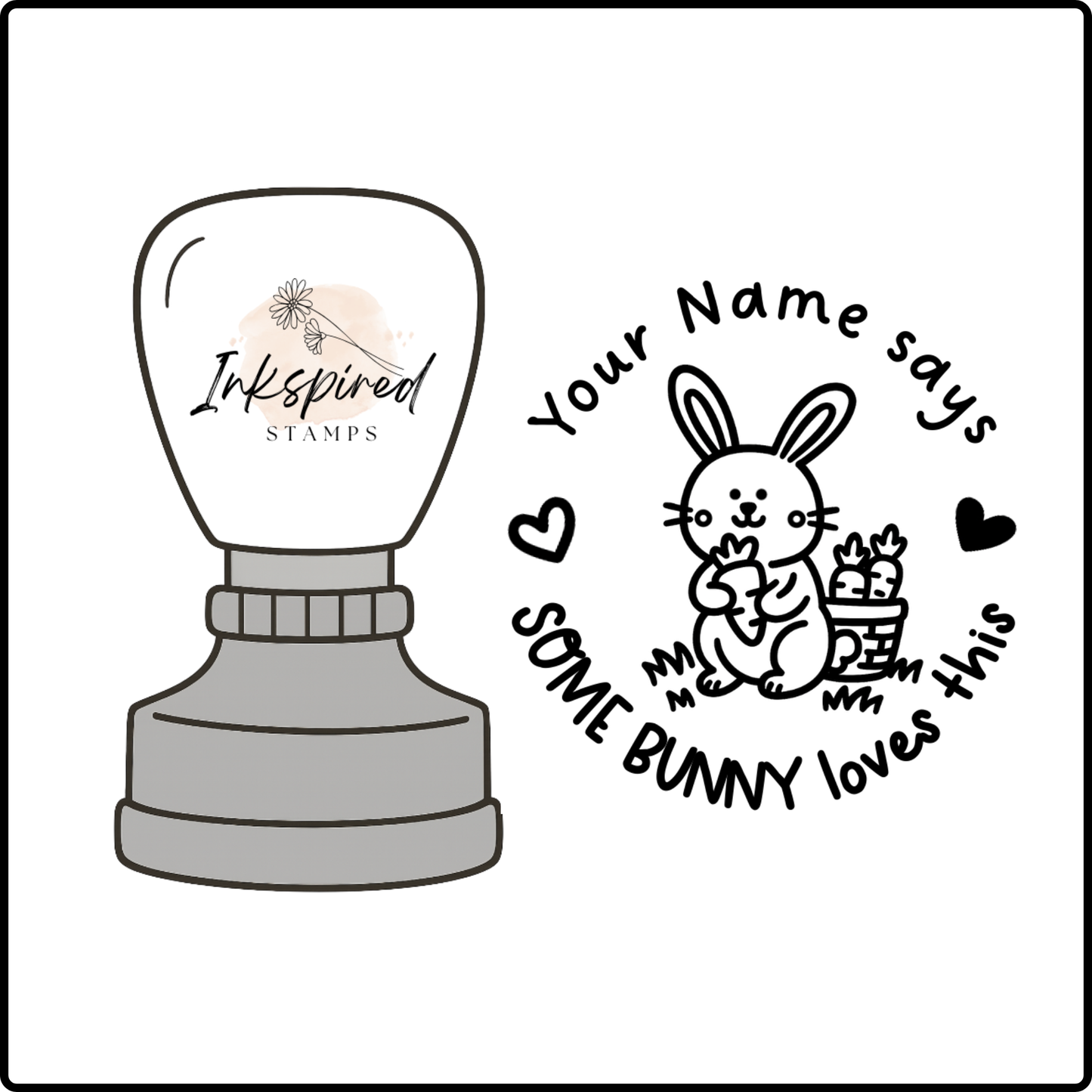 Some Bunny Loves This Personalised Stamp
