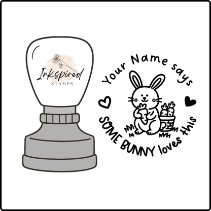 Some Bunny Loves This Personalised Stamp