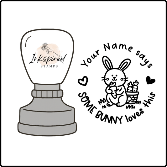 Some Bunny Loves This Personalised Stamp