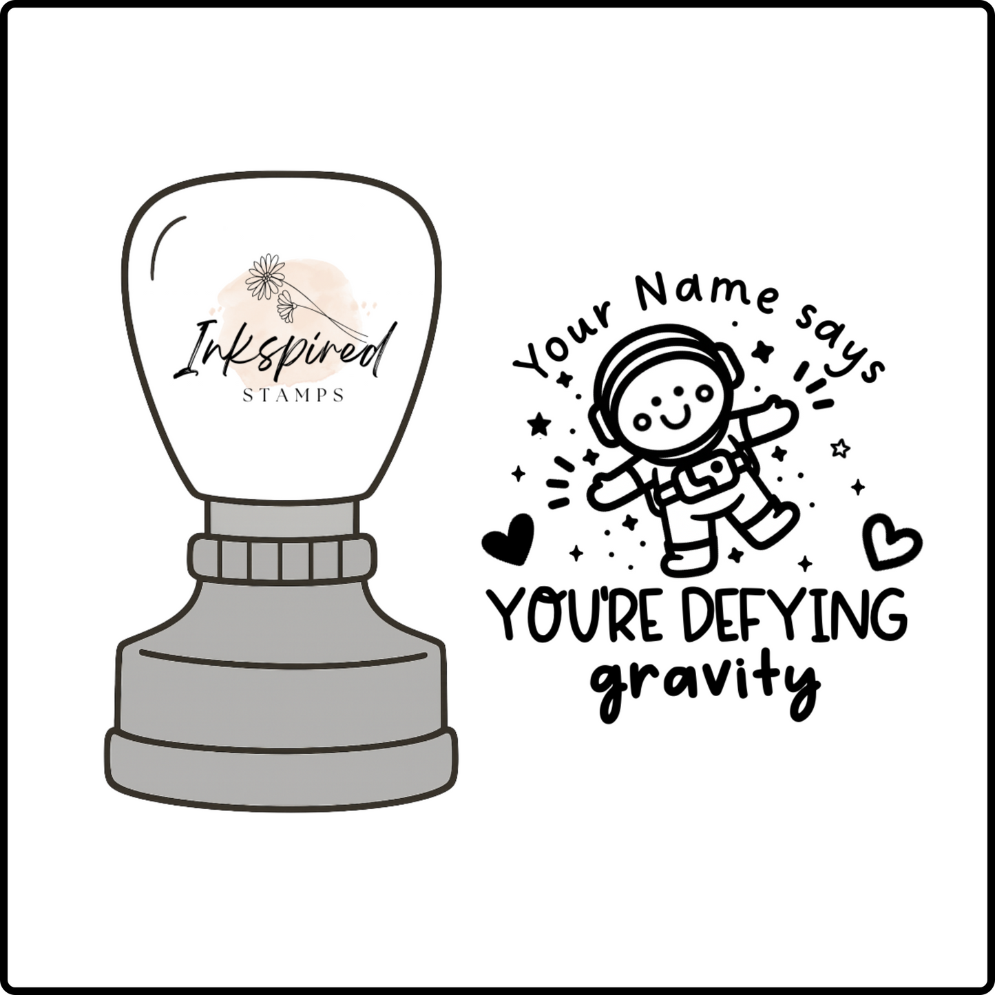 You're Defying Gravity Personalised Stamp