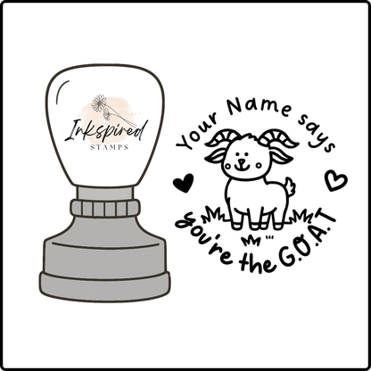 You're The G.O.A.T Personalised Stamp