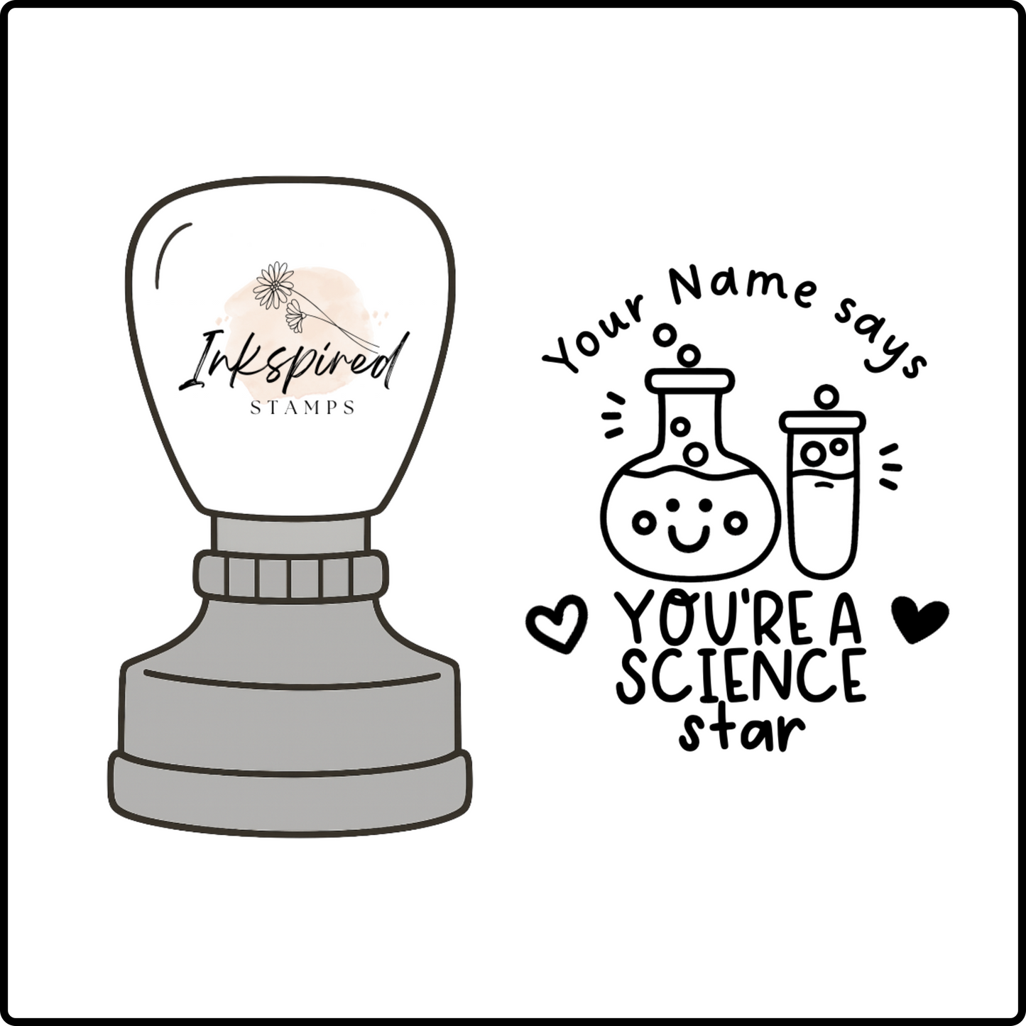 You're A Science Star Personalised Stamp