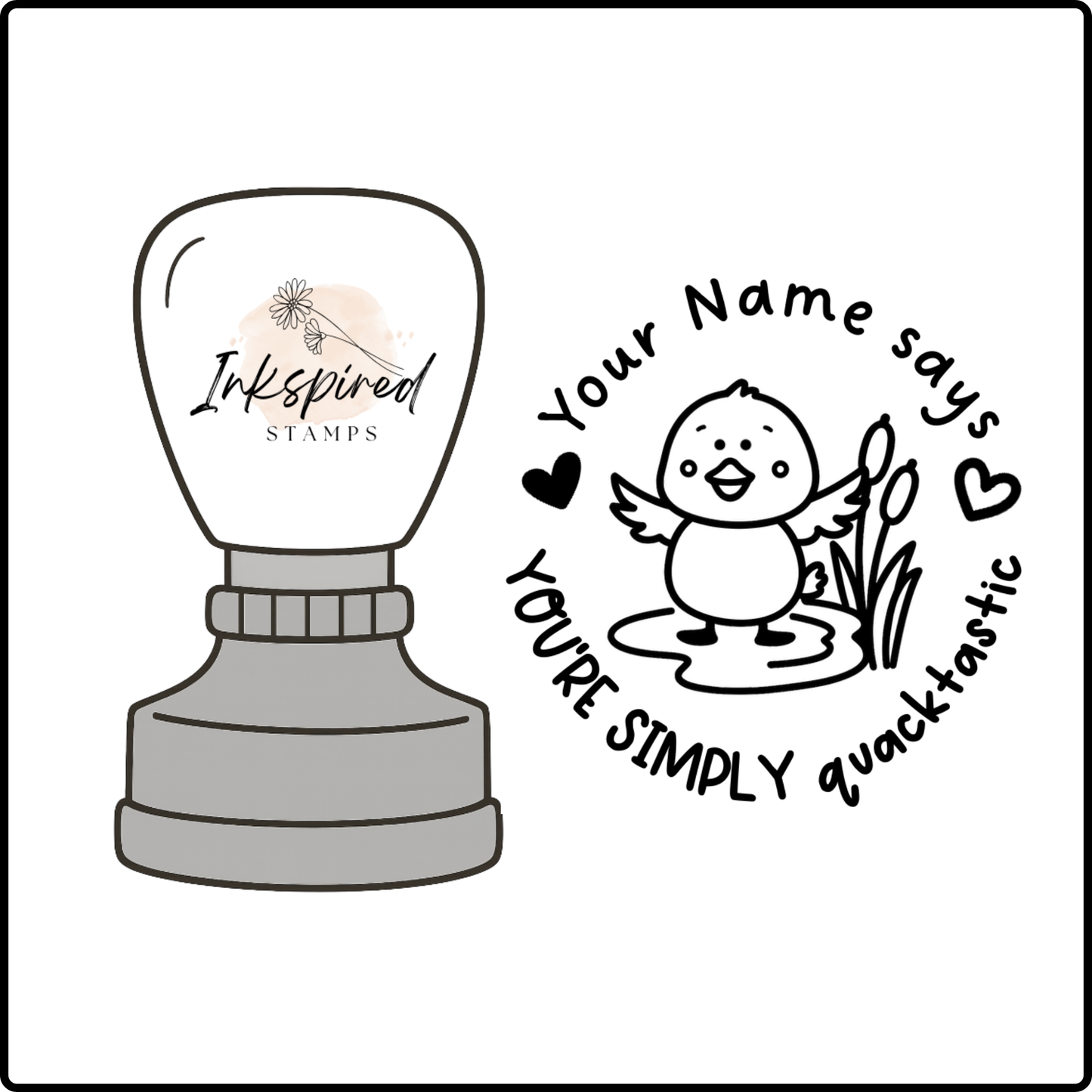 You're Simply Quacktastic Personalised Stamp