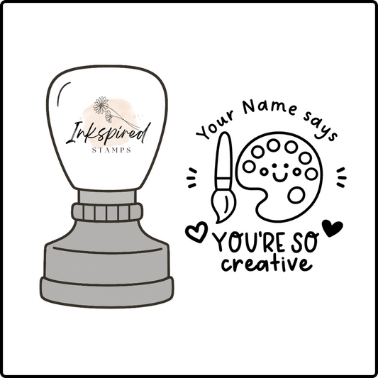 You're So Creative Personalised Stamp