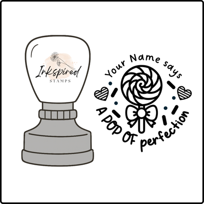 A Pop of Perfection Personalised Stamp