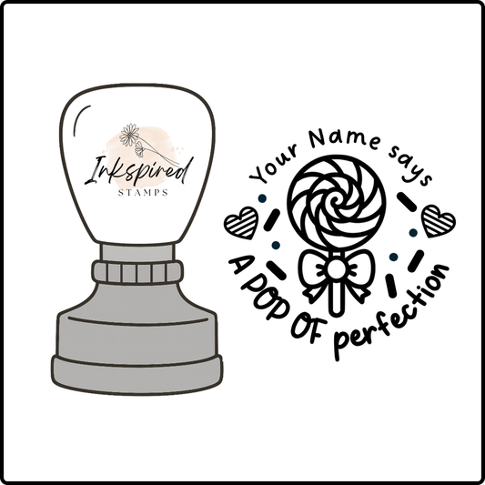 A Pop of Perfection Personalised Stamp