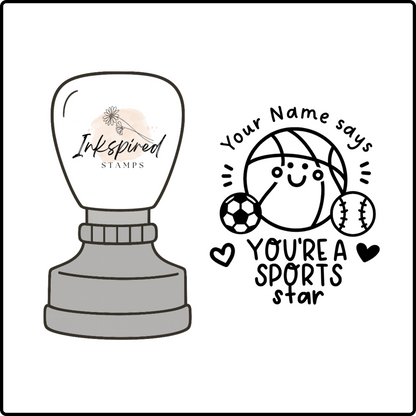 You're a Sports Star Personalised Stamp