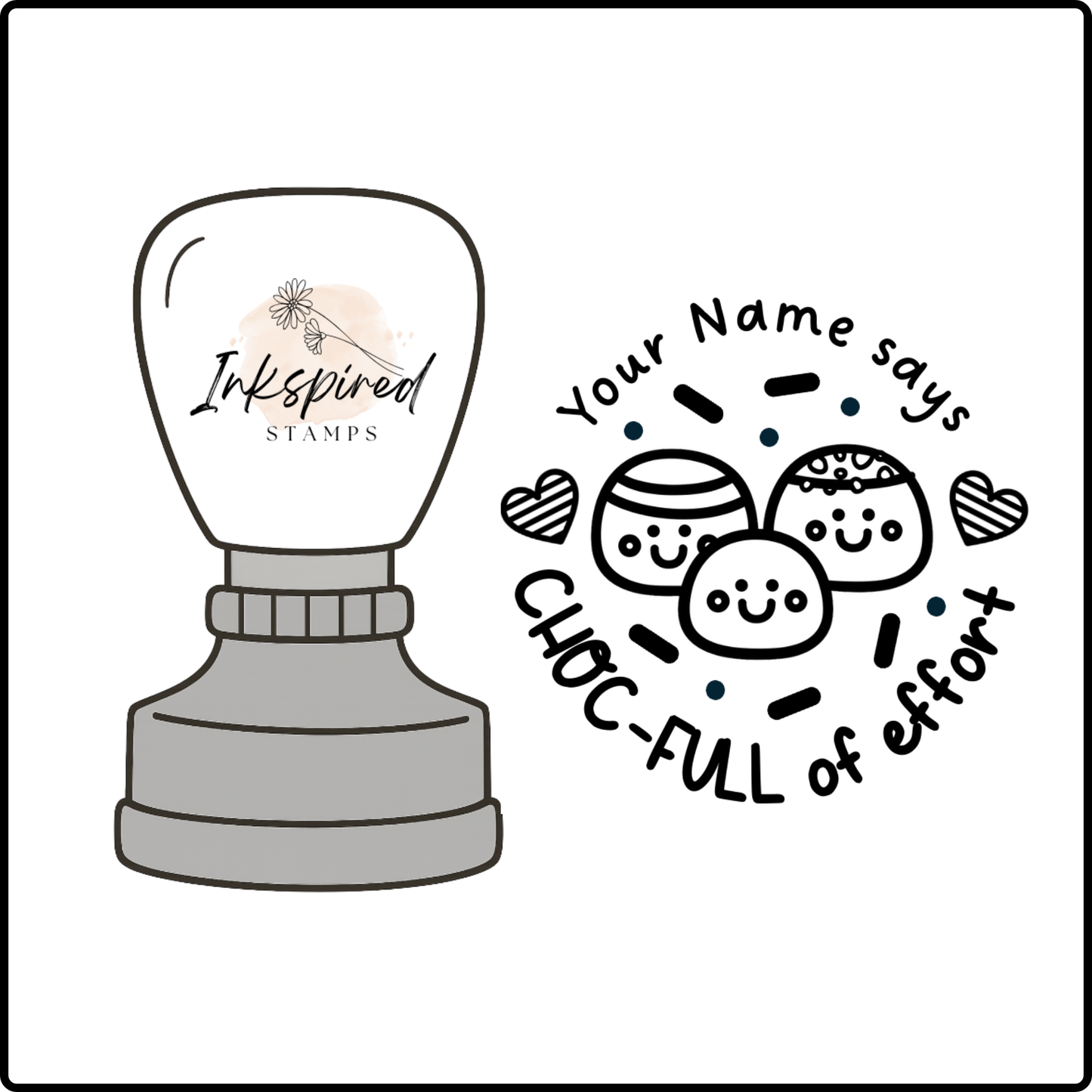 Choc-full of Effort Personalised Stamp