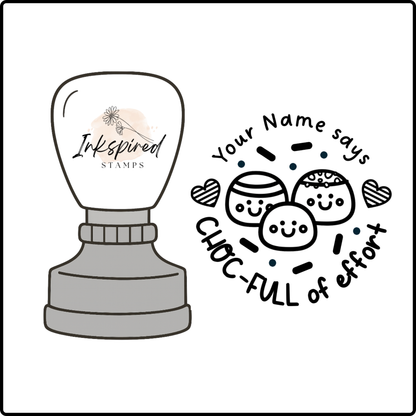 Choc-full of Effort Personalised Stamp